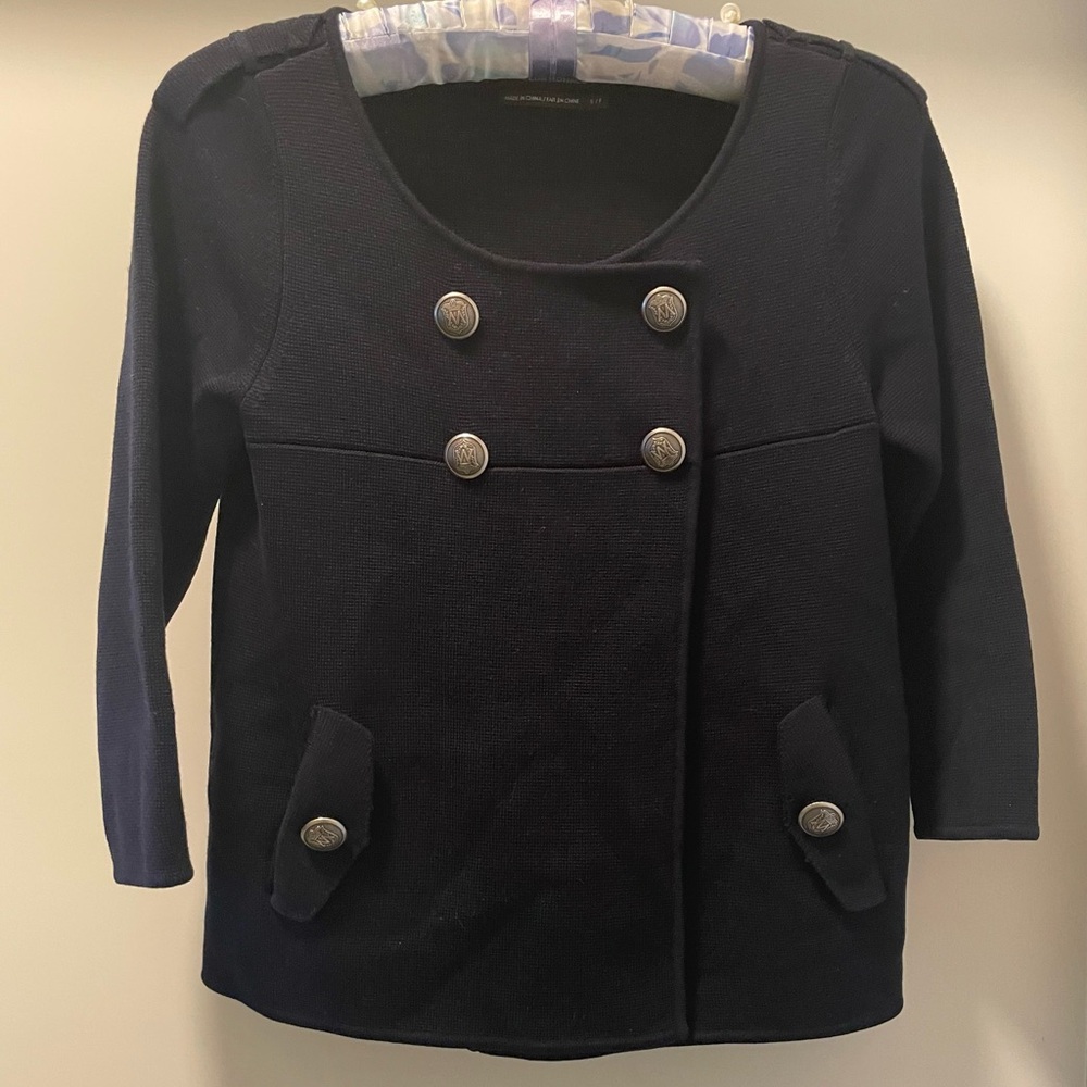 Club Monaco Midnight Blue Blazer with Metallic Buttons